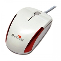 Манипулятор  Мышь :DeTech DE-2061 Shiny White/Red
