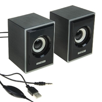 Акустическая система 2.0 CBR CMS 408, Black-Silver, 3.0 W*2, USB, CMS 408