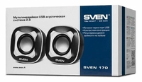 Колонки 2.0 Sven 170 5W, USB, black/White