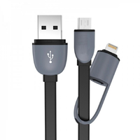 USB Износостойкий кабель iPhone 5/6 USB USB-Micro Black